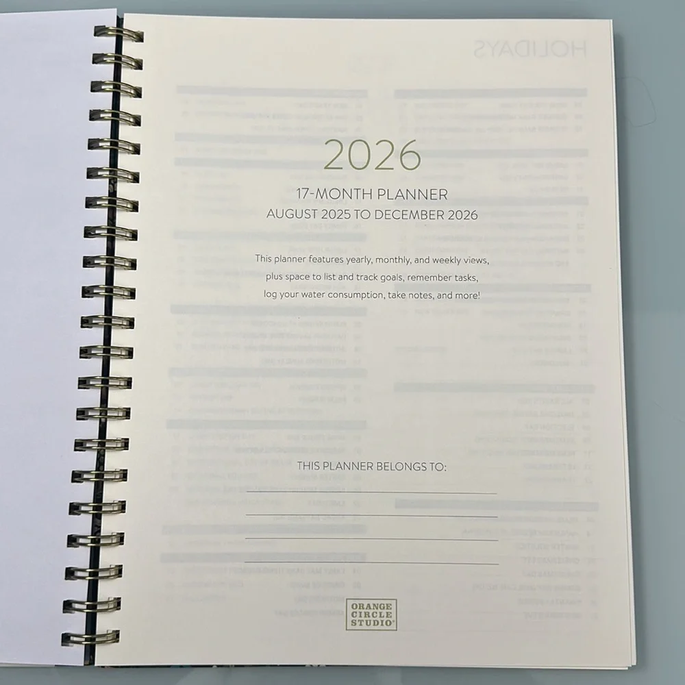 NWT Orange Circle Studio 17-Month Planner